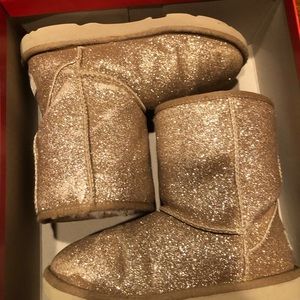 Gold sparkly Ugg boots